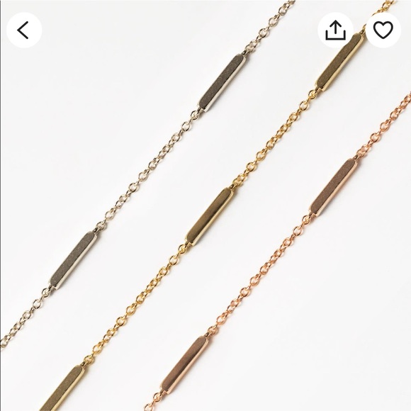 Sterling Silver Dainty Bar Bracelet - Picture 2 of 6